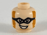 Minifigure, Head Thick Black Glasses, Dark Orange Mutton Chops, Smile Showing Teeth Pattern