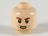 Minifigure, Head Reddish Brown Eyebrows, Dark Orange Spots, Medium Nougat Goatee Stubble Pattern