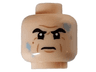 Minifigure, Head Black Eyebrows, Furrowed Brow, Crow's Feet, Cheek Lines and Water Drops Pattern