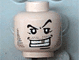 Minifigure, Head Male Arched Eyebrow, White Teeth with Gold Tooth, Fine Stubble and Line under Mouth Pattern