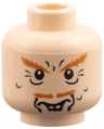 Minifigure, Head Male Crow's Feet, Eyebrows, Moustache and Rodent Teeth Pattern (HP Wormtail)
