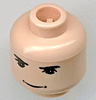 Minifigure, Head Black Eyebrows, Upper Eyelids, Grin with Dimples Pattern