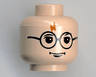 Minifigure, Head Glasses with Lightning Bolt on Forehead Pattern (HP Harry Potter)