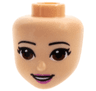 Mini Doll, Head Friends with Brown Eyes, Dark Pink Lips and Open Mouth Pattern