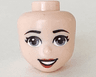 Mini Doll, Head Friends with Sand Blue Eyes, Red Lips and Open Mouth Smile Pattern