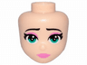 Mini Doll, Head Friends with Turquoise Eyes, Pink Lips and Eyelids, Closed Mouth Pattern (Susan)
