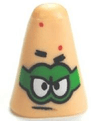 Minifigure, Head, Modified Patrick with Bright Green Mask Pattern