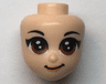 Mini Doll, Head Friends with Black Eyebrows, Large Reddish Brown Eyes, Nougat Lips, Lopsided Grin Pattern
