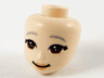 Mini Doll, Head Friends with Dark Bluish Gray Eyebrow, Reddish Brown Eyes and Peach Lips Pattern