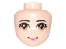 Mini Doll, Head Friends with Medium Nougat Eyes, Dark Pink Lips, and Closed Mouth Pattern