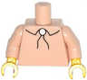Torso Simpsons Shirt with String (Bolo) Tie Pattern / Light Nougat Arms / Yellow Hands