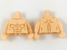 Torso Bare Chest with Muscles Outline Pattern / Light Nougat Arms / Light Nougat Hands