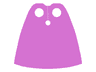 Minifigure Cape Cloth, Standard - Traditional Starched Fabric - 4.0cm Height
