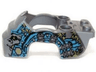Flywheel Fairing Gorilla Shape with Dark Azure and Silver Markings and Leaves Pattern