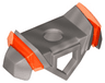Minifigure Armor Breastplate with Pentagonal Cutout on Front and 2 Studs on Back, Angular Shoulders with Molded Trans-Neon Orange Ridges Pattern