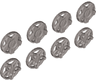 Wheel Cover 5 Spoke Wide and 5 Spoke Framed for Wheel 18976, 8 in Bag - 4 of Each (Multipack)