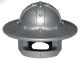 Minifigure, Headgear Helmet Castle Kettle Hat with Chin Guard and Broad Brim