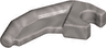 Barb / Claw / Horn / Tooth with Clip, Angled
