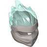 Minifigure, Headgear Ninjago Wrap Type 5 with Molded Trans-Light Blue Flames Pattern