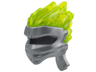 Minifigure, Headgear Ninjago Wrap Type 5 with Molded Trans-Neon Green Flames Pattern