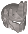 Minifigure, Headgear Helmet with 5 Spikes and 'V' Shaped Visor