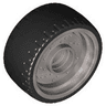 Wheel 24 x 12 with Pin Hole with Molded Black Hard Rubber Tire Pattern