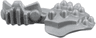 Minifigure Armor Shoulder Pad with Spikes and Face Guard