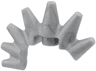 Minifigure, Hair Mohawk Conical Spikes - Flexible Rubber