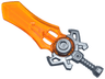 Minifigure, Weapon Sword Large with Molded Trans-Orange Blade Pattern