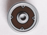 Minifigure, Shield Circular / Round Rimmed Face with Stud with Dark Brown Ring and 4 Rivets Pattern