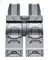 Hips and Legs with Iron Man Silver Armor Plates Pattern