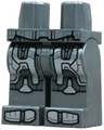 Hips and Legs with Silver Armor Panels with Dark Bluish Gray Trim on Waist, Thighs, Knees and Boot Tips Pattern
