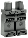 Hips and Legs with Black Knee Pads and Rivets, Dark Silver Symbols and Curved Toe Plates Pattern
