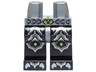 Hips and Black Legs with Silver Scaled Armor, Lime Diamonds and White Claws Pattern