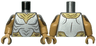 Torso Silver Bare Chest with Muscle Contours and Gold Armor Pattern / Medium Tan Arms with Silver Shoulders and Gold Armor Pattern / Medium Tan Hands
