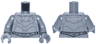 Torso SW RA-7 Protocol Droid, Curved Dark Silver Panels and Silver and Black Wires Pattern / Flat Silver Arms / Flat Silver Hands
