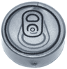 Tile, Round 1 x 1 with Soda Pop Can Top with Pull Tab Pattern