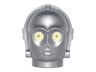 Minifigure, Head, Modified SW 3PO / TC Series Protocol Droid with Bright Light Yellow Eyes Pattern (C-3PO / K-3PO / TC-4 / TC-14 / U-3PO)
