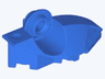 Large Figure Foot with Rotation Joint Ball Half Vertical