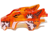 Flywheel Fairing Wolf Shape with White Patches and Brown Stitches Pattern