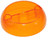 Cylinder Hemisphere 7 x 7 Flat (Pod Half) with 2 Pin Holes