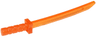 Minifigure, Weapon Sword, Shamshir / Katana (Square Guard) with Capped Pommel and Holes in Crossguard and Blade