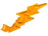 Wave Angular Single with Axle Hole End (Lightning Bolt)