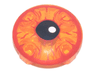 Plate, Round 2 x 2 with Rounded Bottom (Boat Stud) with Red Rimmed Bloodshot Eye, Black Pupil with White Glint Pattern