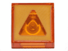 Tile 1 x 1 with Triangle on Yellow Background Pattern