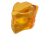 Minifigure, Headgear Helmet with Flames on Back with Molded Pearl Gold Dragon Face Pattern