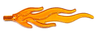 Wave Rounded Straight Large with Bar End (Flame)