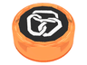Tile, Round 1 x 1 with Ninjago Constrictai Pattern