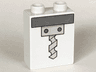 Duplo, Brick 1 x 2 x 2 with Gray Drill on Black Base Pattern