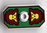Minifigure, Shield Octagonal Long with Stud with Knights Kingdom Rascus Monkey Pattern (Printed Version)